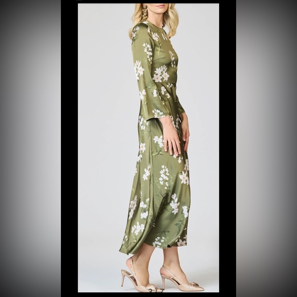 New,Sachin&Babi Tyra Satin Midi Dress,Sz 14,no zipper Pull Tab/zipper Works Exc. - Picture 4 of 11